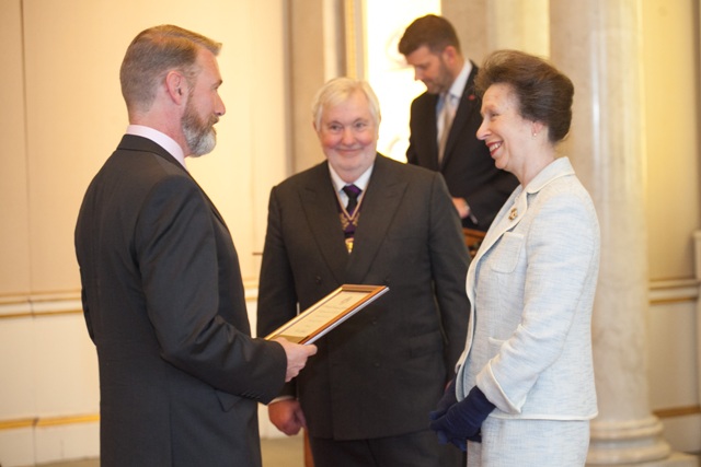 Colin Mitchell with HRH Princess Anne & Master John Rowsell