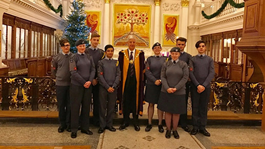 Cadets from 56 Woolwich at St Botolphs 7th December 2016