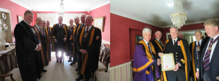 Clothing of Honorary Liveryman on Commodore William John Keegan OBE RN 