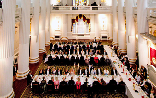 Dining in the magnificent Egyptian room at Mansion House
